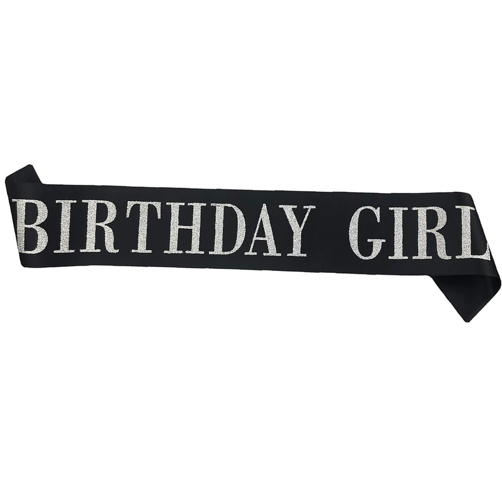 Заводской ассортимент: лямка BIRTHDAY GIR, праздничная лента для торта с декоративной лямкой для девочки, золотисто-зелёная печать