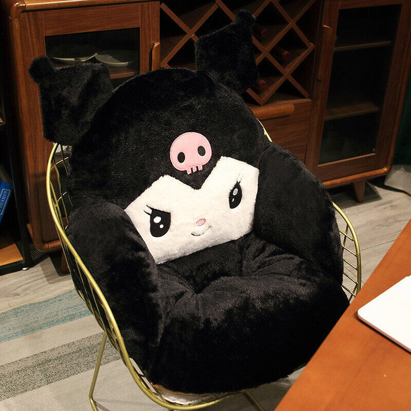 One-Piece Seat Cushion and Backrest Integrated Dormitory College Student Winter Plush Butt Cushion Chair Waist Cushion Office Sedentary