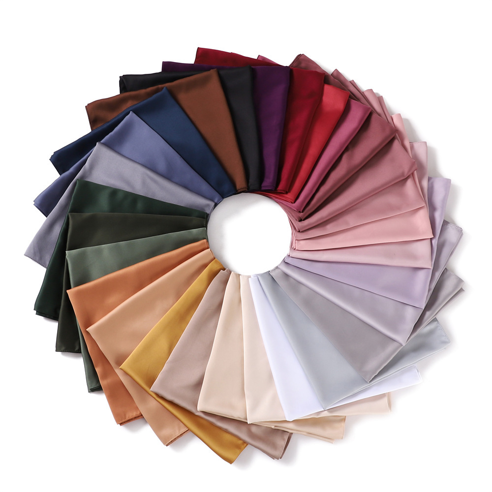 summer silk solid color colored scarf