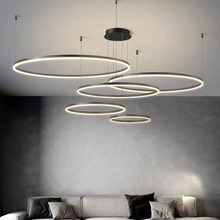 客廳吊燈現代簡約大氣輕奢大廳燈創意個性圓形卧室餐廳北歐燈具