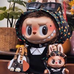 38厘米大号labubucm衣服搪胶公仔配件娃衣碎花裙泰国联名现货包邮