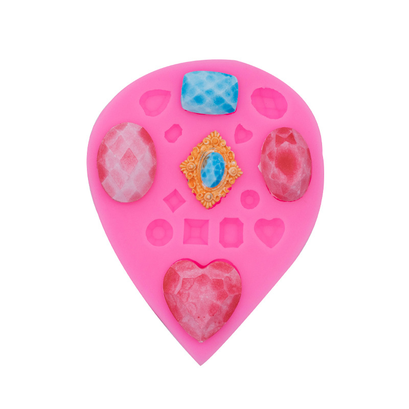 Joyería diamante molde de silicona epoxi arcilla cerámica suave molde de silicona teléfono móvil Shell collar Decoración