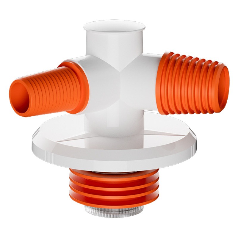 Yishuyuan lavadora downcomer tee conjunta a prueba de desbordamiento de agua desodorante desagüe en el piso universal tubo de conexión rápida conjunta