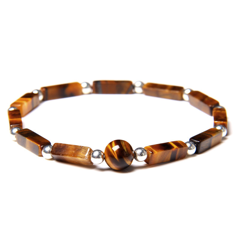 9g Weight Bracelets Classification Retro Streetwear Geometric Natural Stone Bracelets
