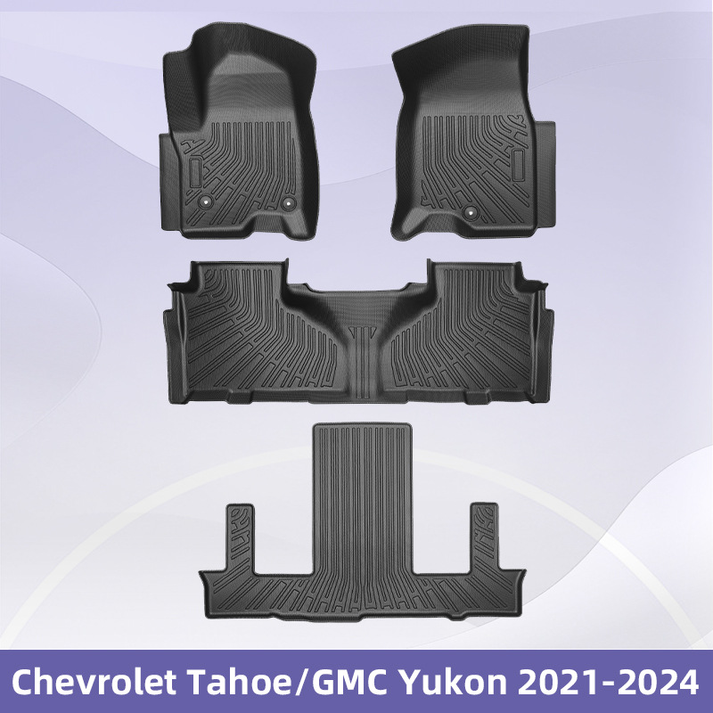 Para Chevrolet Tahoe / GMC Yukon 2021 - 2024 TPE Foot Pad 3D All Weather Foot Pad