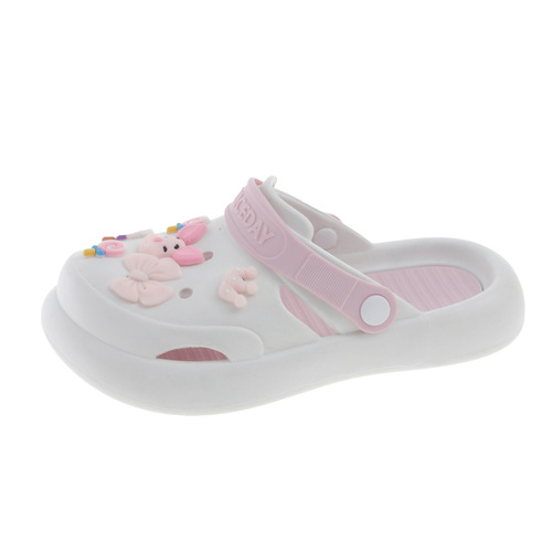 Baotou Crocs Slippers Women's Summer New Thick-soled Cartoon Cute Non-Slip Outerwear Wet Water Reversible Sandals and Slippers