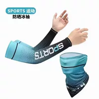 Оптовая летняя Защита от солнца Ice Silk с нарукавниками Мужская высокоэластичная Спортивная накладка на руку для верховой езды, тонкая дышащая женская защита для рук