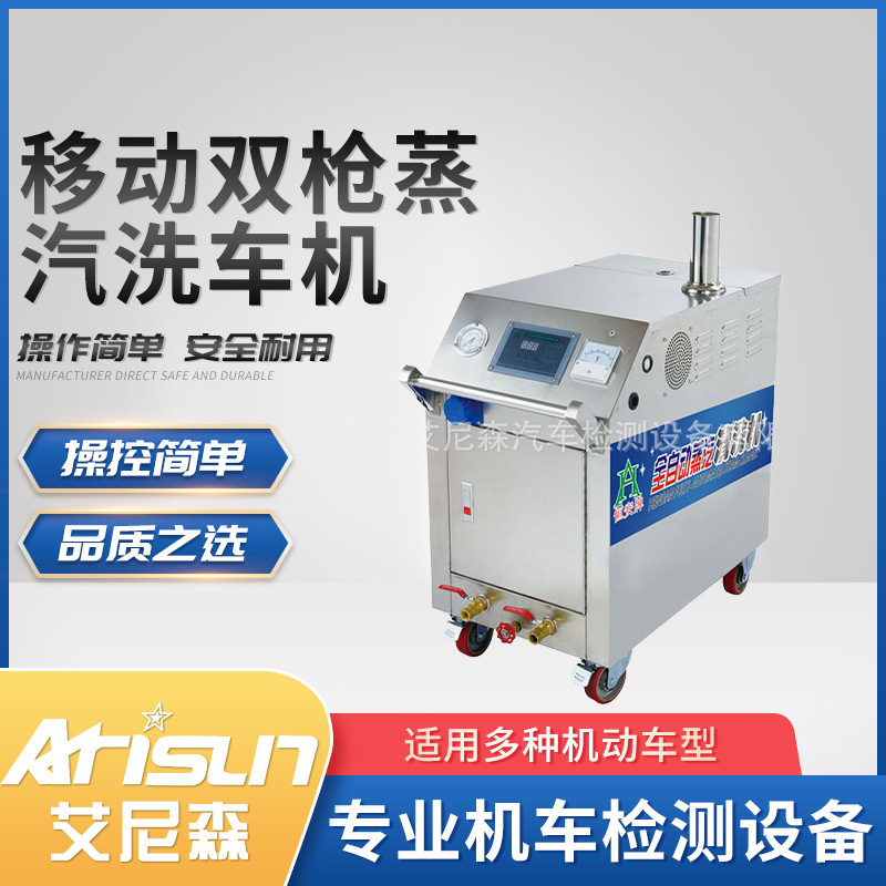 汽车美容系列燃气移动双枪蒸汽洗车机 LPG移动双枪洗车清洁机批发