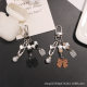 New sweet cool style solid color bow keychain pendant creative cute pin pearl accessories earphone case decoration