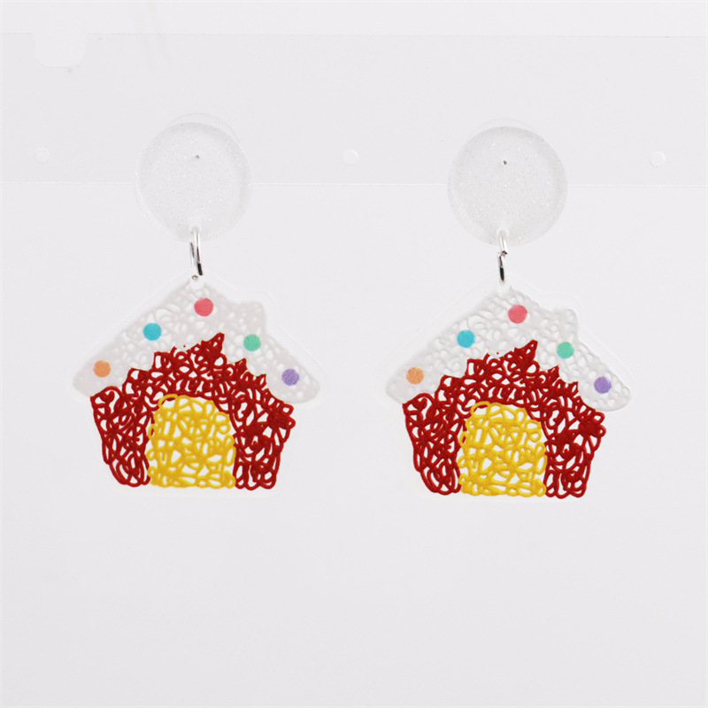 Joyas de Navidad pendientes pendientes Europa y los Estados Unidos transfronterizos nuevos pendientes pendientes de nieve campana de Navidad