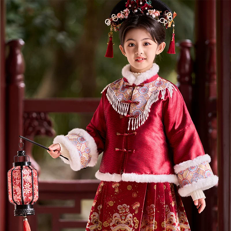 Children's winter girl's skirt, Hanfu, set