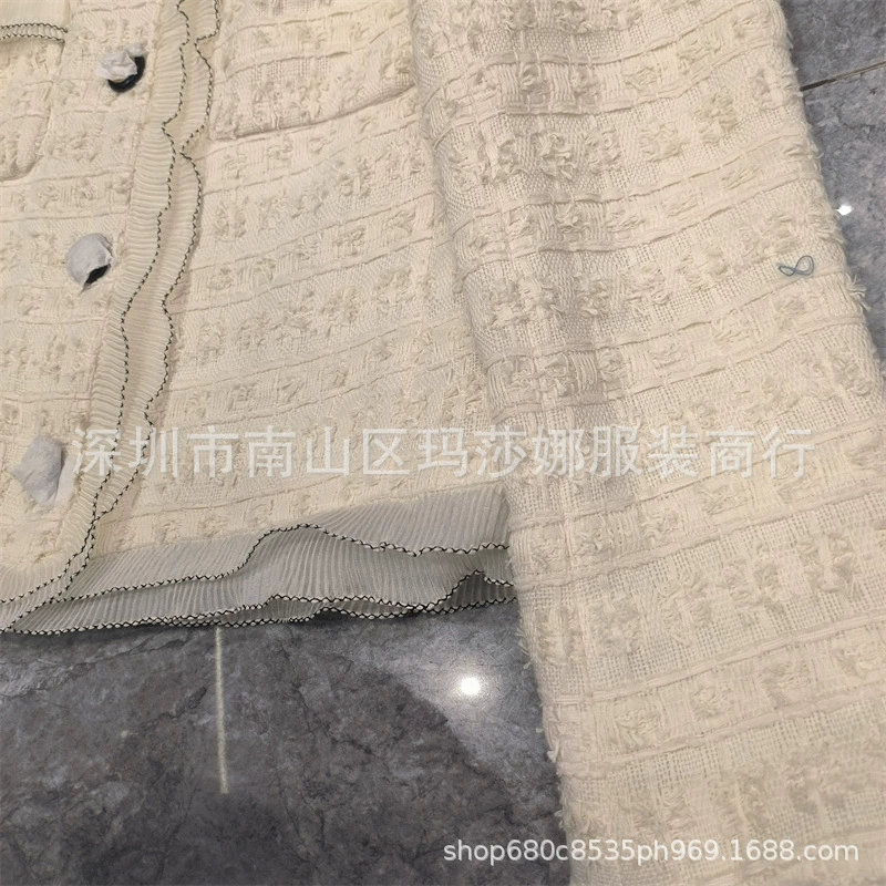 Элитная белая куртка, коллекция 2023 года, стиль Chanel, круглый ворот