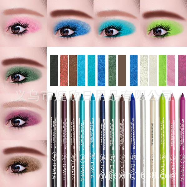 Cross-border exclusive for suit Davis Devis fashion makeup eyebrow pencil eyeliner lip liner 14 color 12 color color