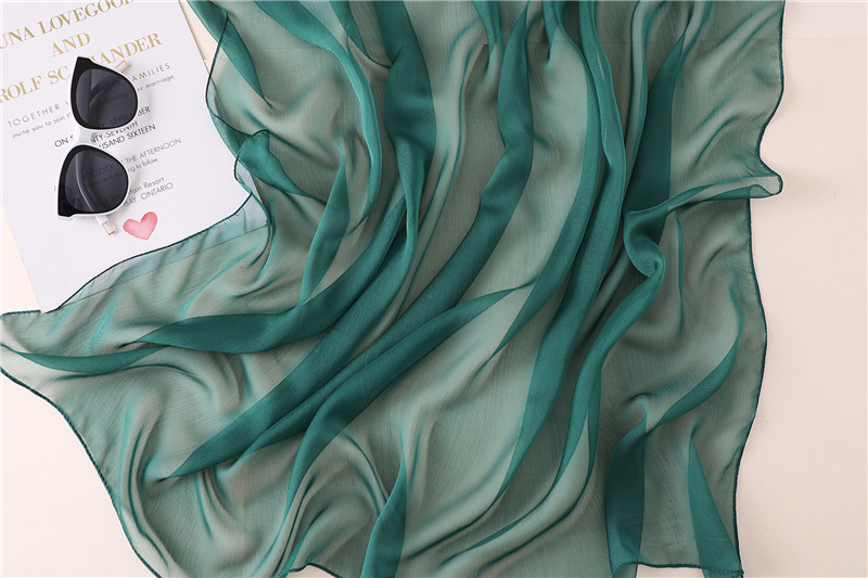 Sciarpa in tinta unita Sciarpa sottile e grande Turismo Protezione solare Decorazione Fotografia Scialle Sciarpa in crepe liscio in tinta unita_voghion.com