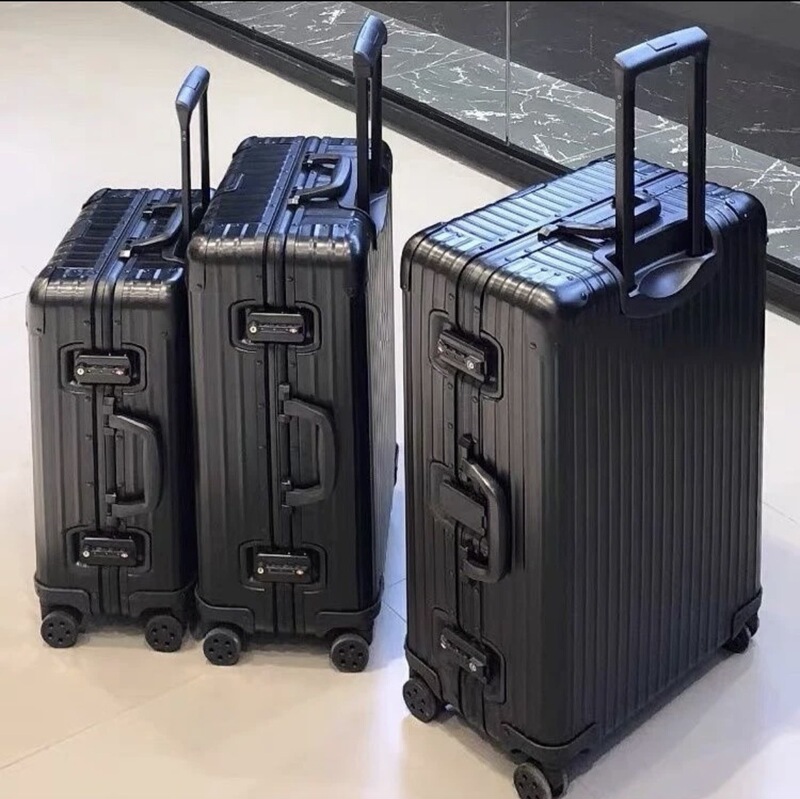 German Thickened All-Aluminum Magnesium Alloy Luggage Case 20 Inch Large Capacity Trolley Case Metal Suitcase for Men and Women