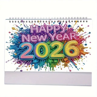 新款跨境2026年台历现货定 制日历公司台历点钻logo设计手工
