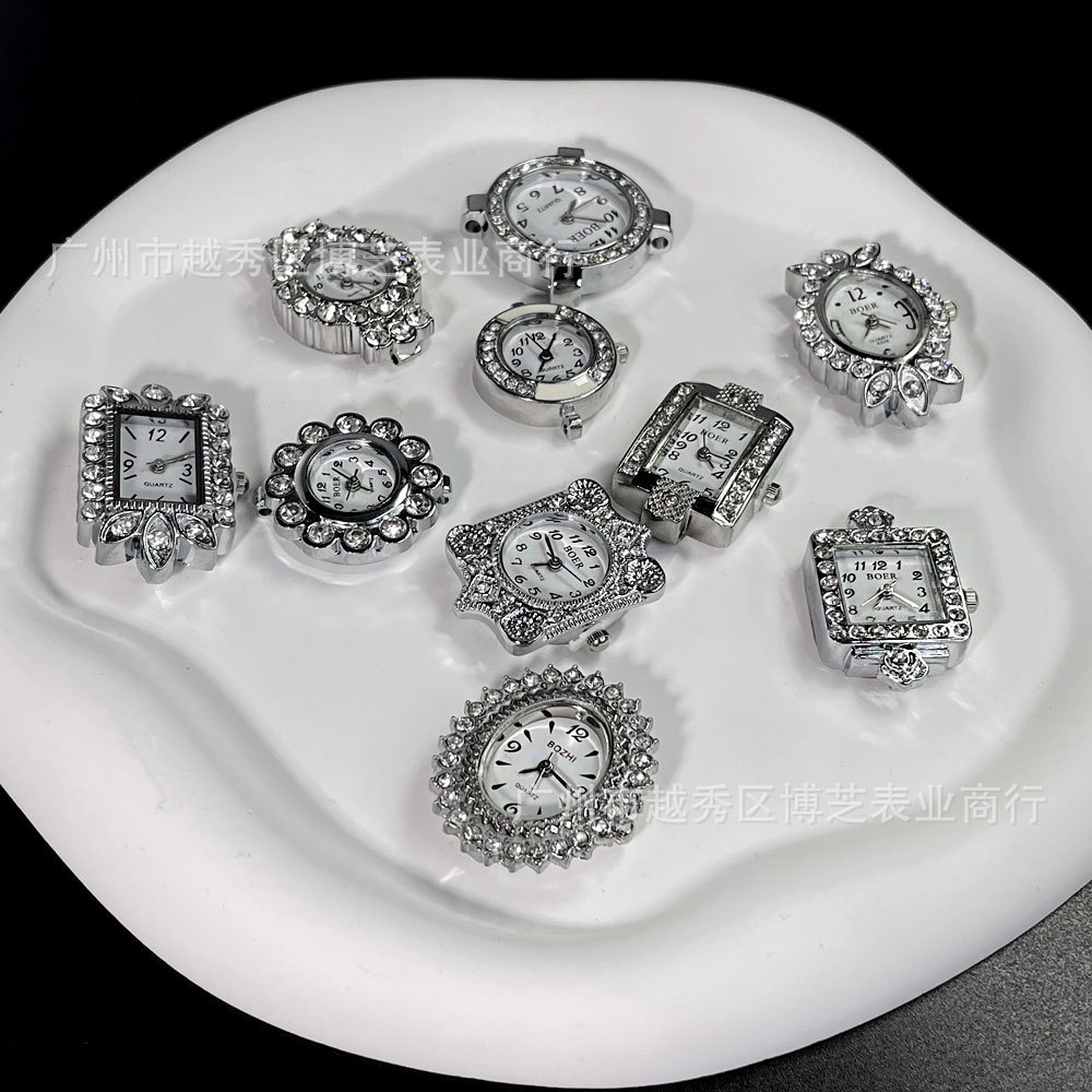 Fashionable and Creative DIY Watch Head Customizable Bracelet Jewelry Accessories with Diamonds Simple Elegant Women's Quartz Watch Direct Batch