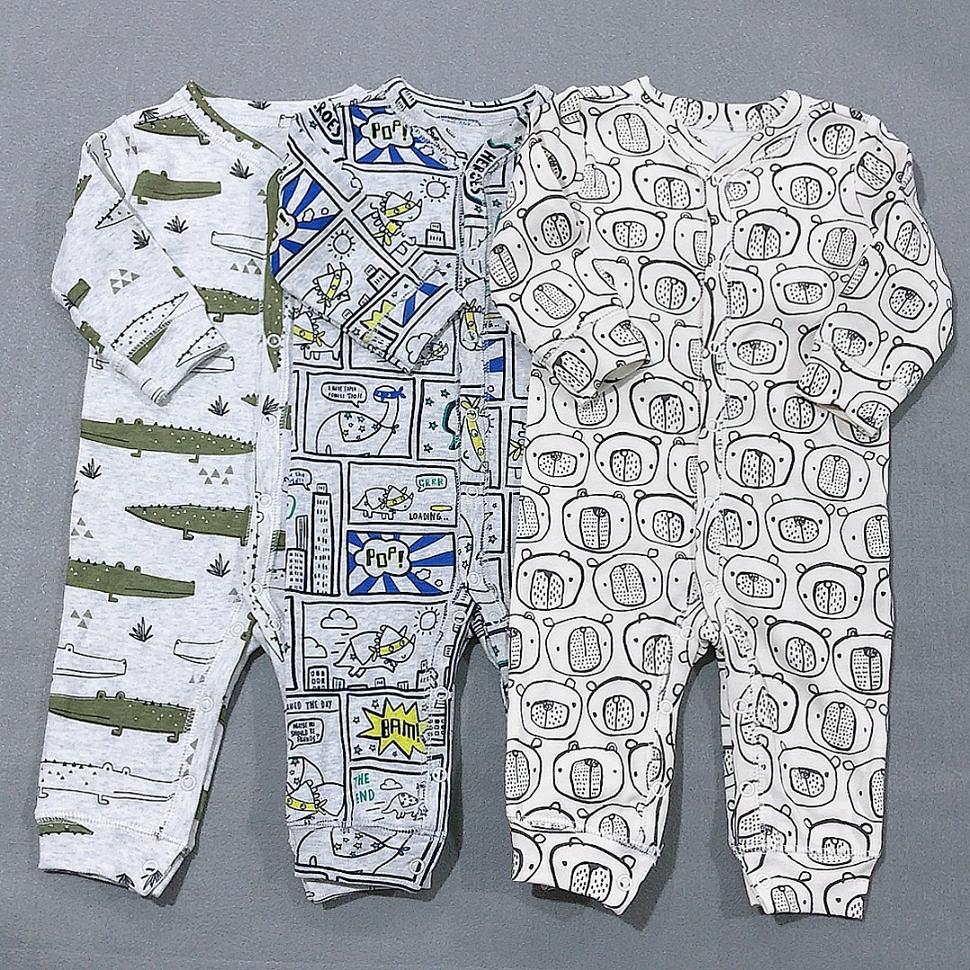 Comercio exterior orden original cuatro estaciones de larga escalada bebé mono transfronterizo puro algodón mameluco bebé mono