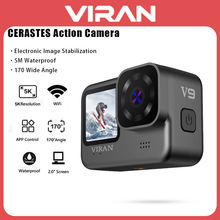 跨境热卖户外骑行防抖旅游潜水防水摄像机双彩屏 运动相机4K