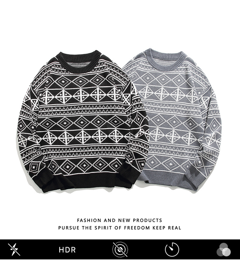 Men's Knitted Sweater Casual Winter Pullover For Men_voghion.com