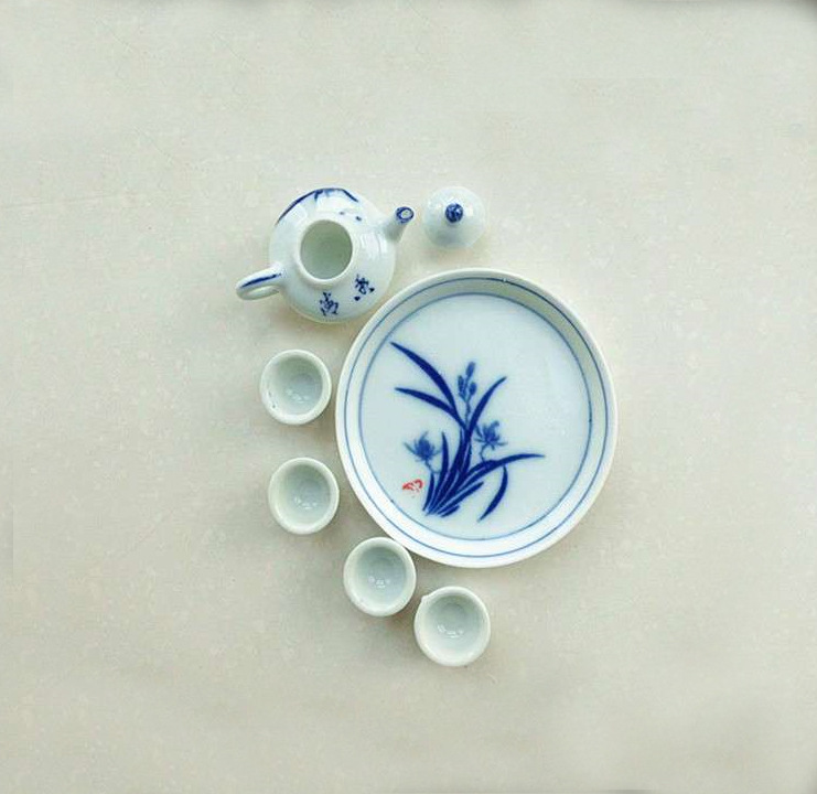 Tongzi tea set-orchid