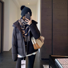 鹅绒&鸭绒双版～柜上2000+lu家五格连帽短款羽绒服女新款603682