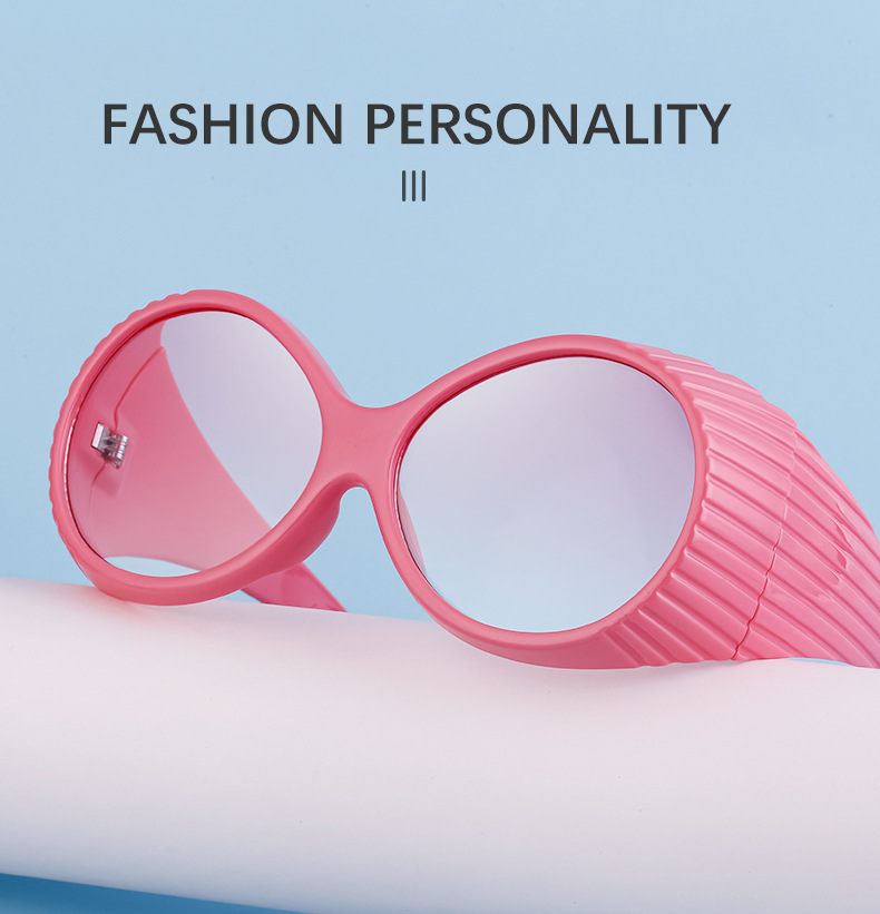 Elliptical Frame Sunglasses For Women Large Trendy Designer Style_voghion.com