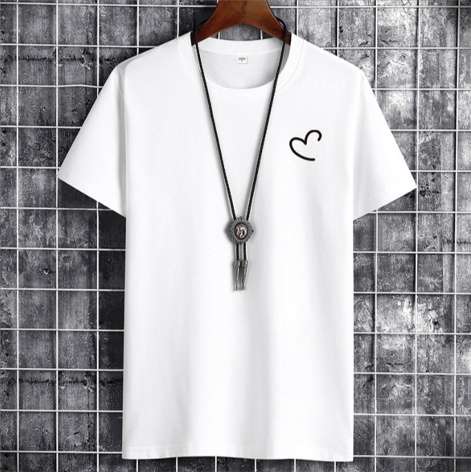 De una pieza de entrega de manga corta Camiseta de los hombres de cuello redondo de primavera y otoño estudiante camiseta superior ropa casual Camisa interior de los hombres