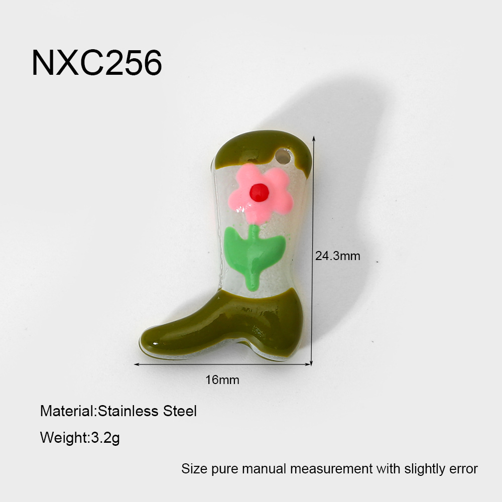 9g Weight Beads Jewelry Making Type 25*25mm Jewelry Making Size 1 Piece Quantity Glass Material Fruit, Heart Shape, Boots Pattern Cute, Sweet Style Irregular Craft 1 Piece 25*25mm Glass Fruit Heart Shape Boots Polished Beads DIY Jewelry Accessories 8