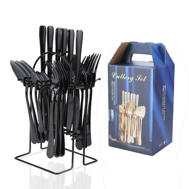 (Cross-border trading), tableware stainless steel, set, gift box, Amazon, 24 pieces