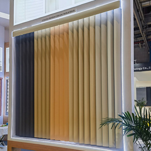 Vertical Blinds Office Vertical Blinds Vertical Blackout Partition Balcony Large Glass Floor-To-Ceiling Sun Protection Electric Hand-Pulled Curtains