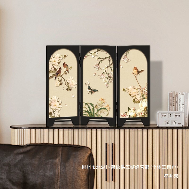 Fábrica directa nueva pantalla de escritorio china pinturas decorativas decoraciones de estilo medieval pinturas creativas de nicho