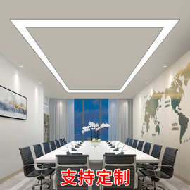LED嵌入式长条灯 办公室吸顶石膏板吊顶灯弹簧过道走廊暗装平板灯