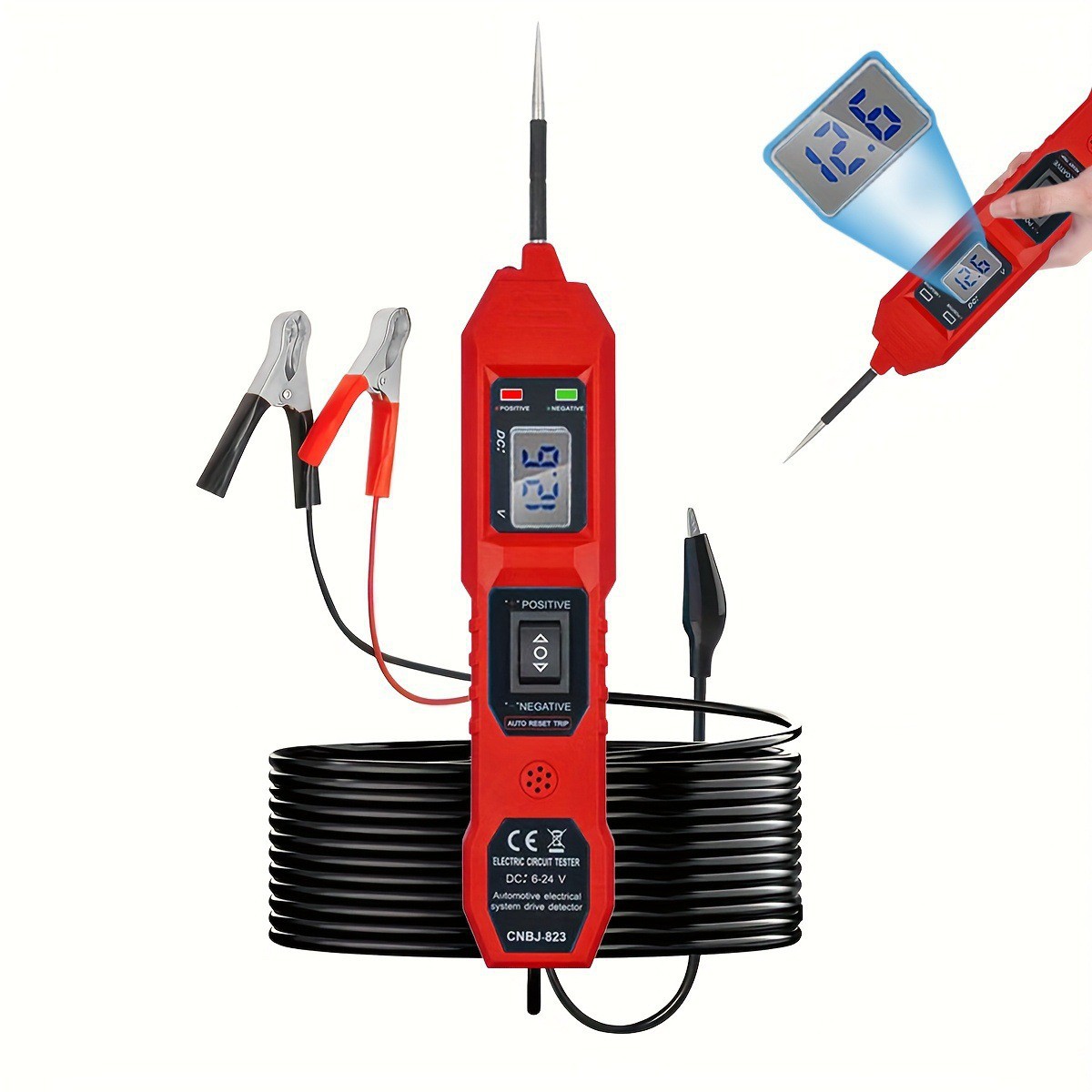 Automotive diagnostic instrument electrical tester/multi-function detector for circuit continuity testing/3.5-36v universal tool