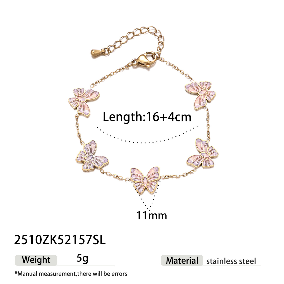 Collar de acero inoxidable TENA Europa y los Estados Unidos lujo ligero nicho universal colgante de mariposa rosa cadena de clavícula no se desvanece mujeres transfronterizas