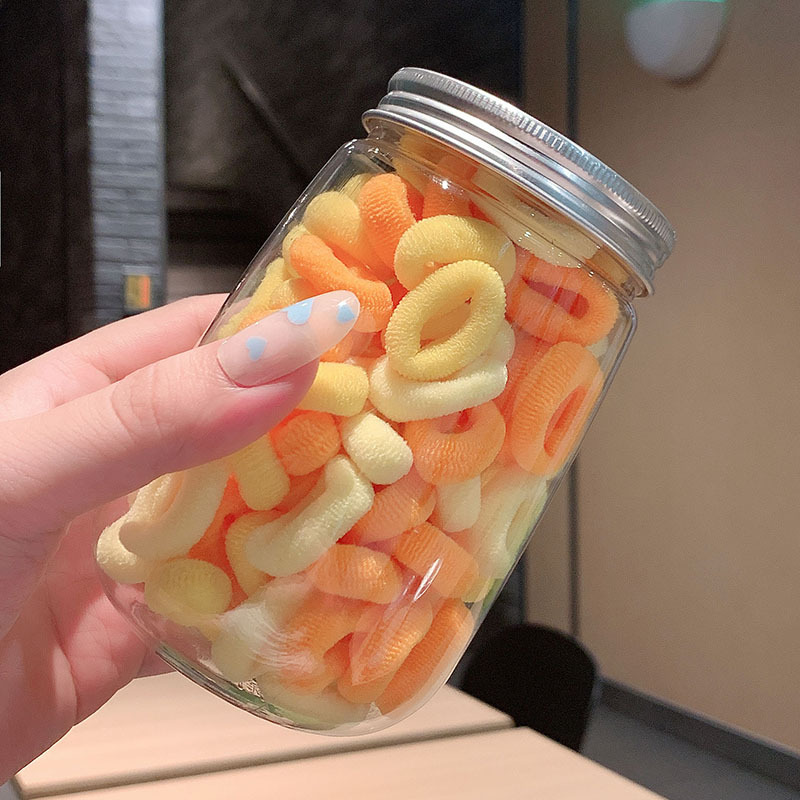 Los niños no hacen daño cuerda de pelo anillo de pelo pequeño pulgar hembra color caramelo cabeza cuerda sin costuras alta banda elástica femenina corbata cabeza