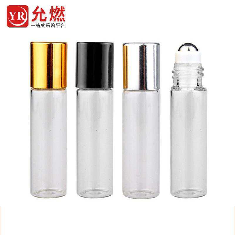 现货供应5ml 迷你透明玻璃精油分装瓶空化妆品走珠瓶
