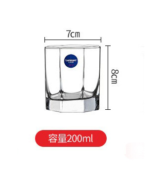 Copa cuadrada de vidrio lemeiya hogar engrosada taza de té taza de agua de vidrio reforzado conjunto taza de beber transparente