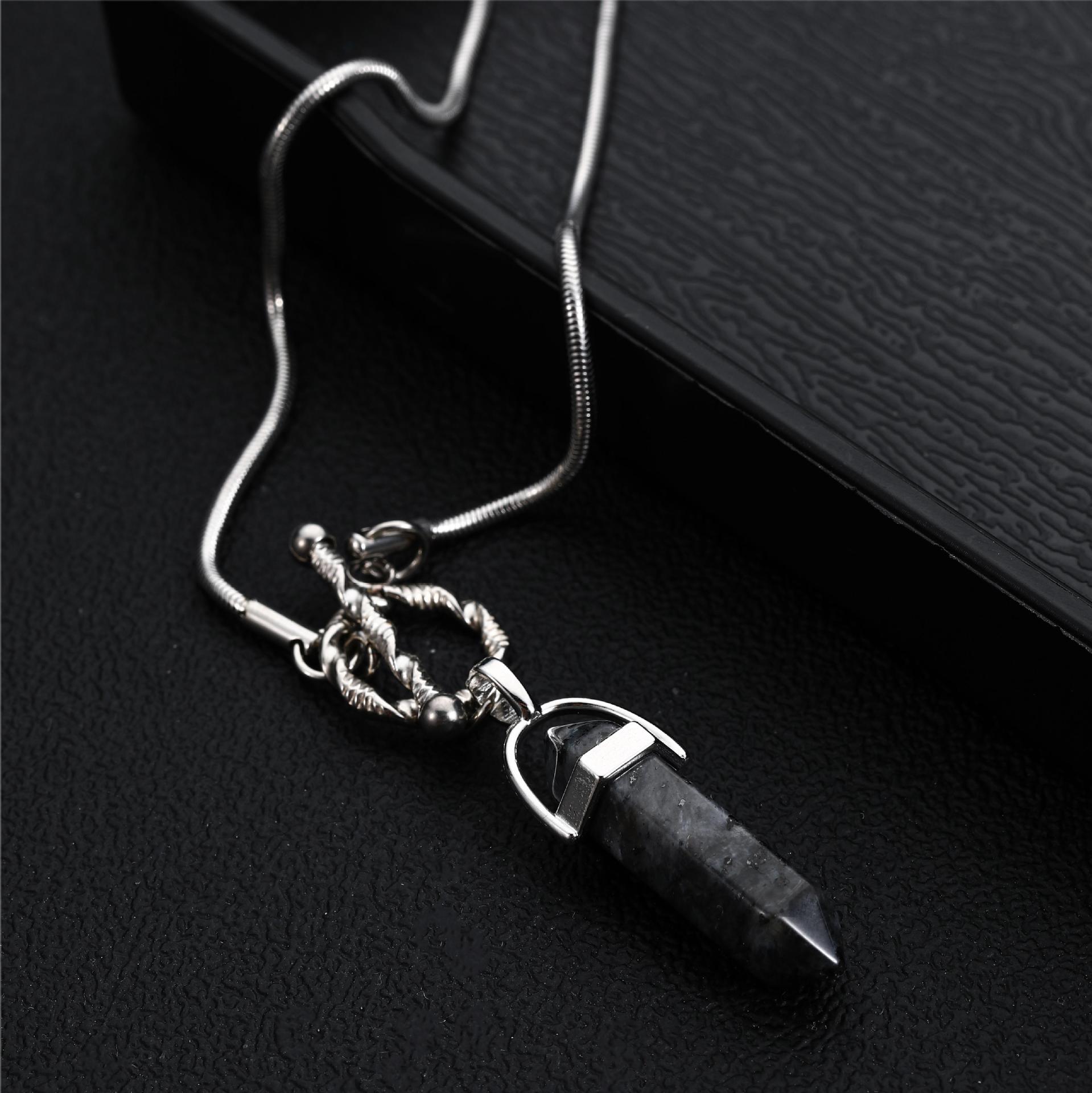 Pendant Necklace Classification Hip-Hop Solid Color Titanium Steel Polishing Chain Men's Pendant Necklace