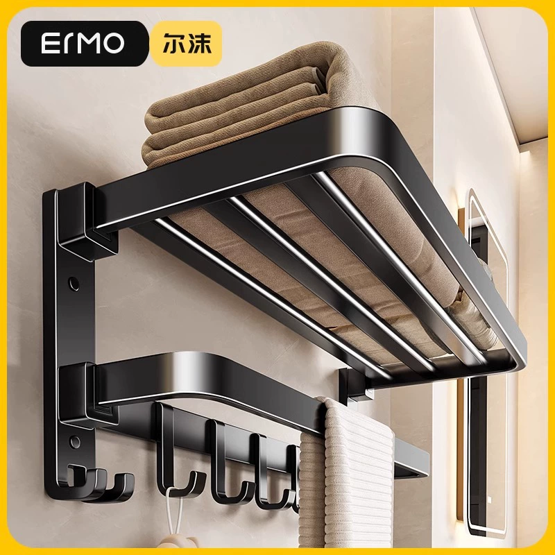 Стеллаж для хранения унитаза Алюминиевая вешалка для полотенец без перфорации Вешалка для полотенец для ванной комнаты Отель Подвеска
