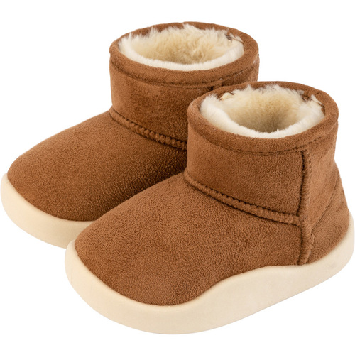 Happy Mary Children's Snow Boots Winter Warm Shoes Children's Cotton Shoes Baby Cotton Shoes Warm Fleece Heel Cover Cotton Shoes