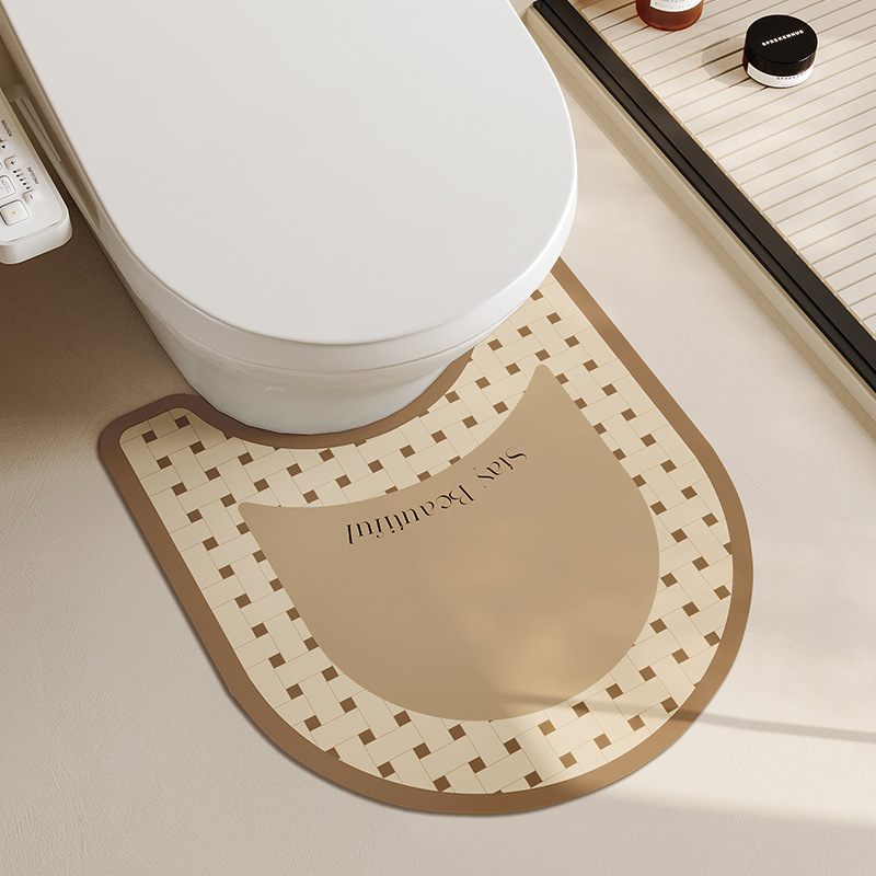 Alfombra de piso absorbente de baño nórdico baño doméstico resistente a las manchas alfombra de piso antideslizante inodoro suave alfombra de piso de barro de diatomeas