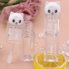 可爱造型DIY工艺方形透明彩妆高光蜜柚唇彩唇釉口红液创意款