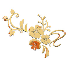 亞克力鏡面3D立體背景牆貼畫牆壁裝飾唯美花藤現代客廳電視牆臥室