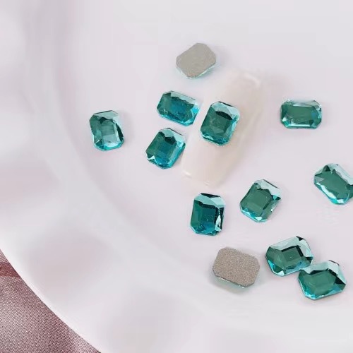 6x8mm 길이의 팔각형 레이크 블루