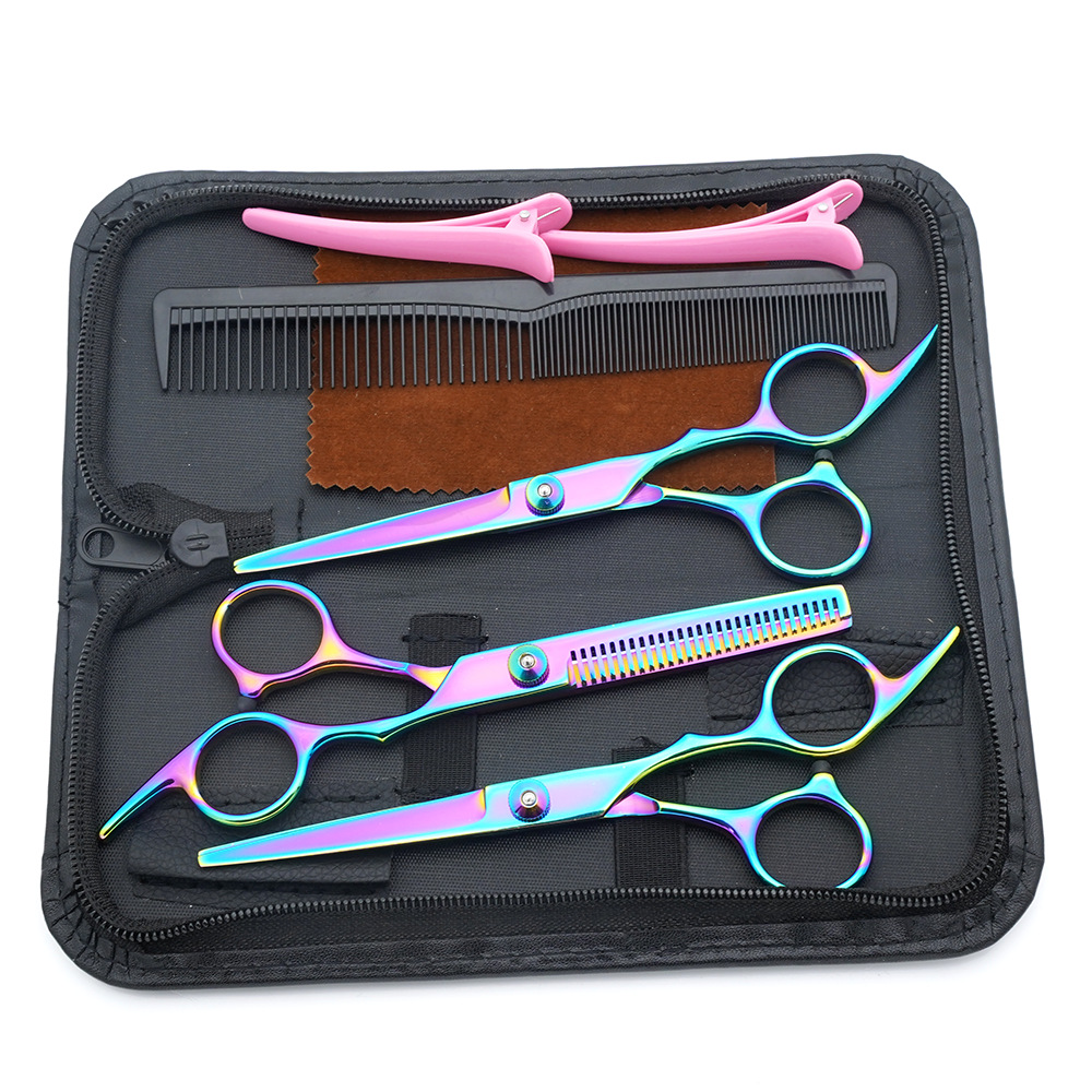 Estilista profesional, tijeras de corte de pelo, corte de pelo, corte de pelo, corte de pelo, corte de dientes fino, juego de corte de belleza con flequillo especial para peluquero
