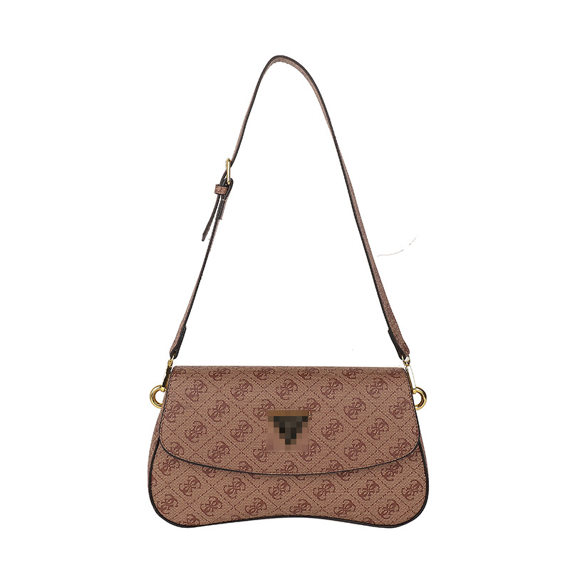 Bolsos transfronterizos para mujer 2024 nuevo estilo de alta gama bolso de axila de lujo simple y ligero con estampado de diamantes bolso de mensajero de todo fósforo