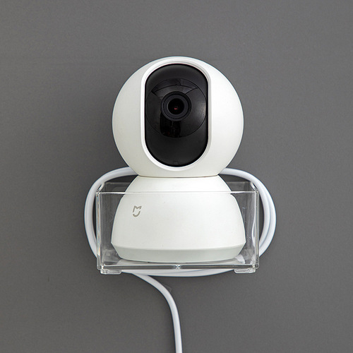 Wall camera storage rack bedside set-top box wall-mounted drill-free storage rack bedroom wall-mounted transparent storage rack