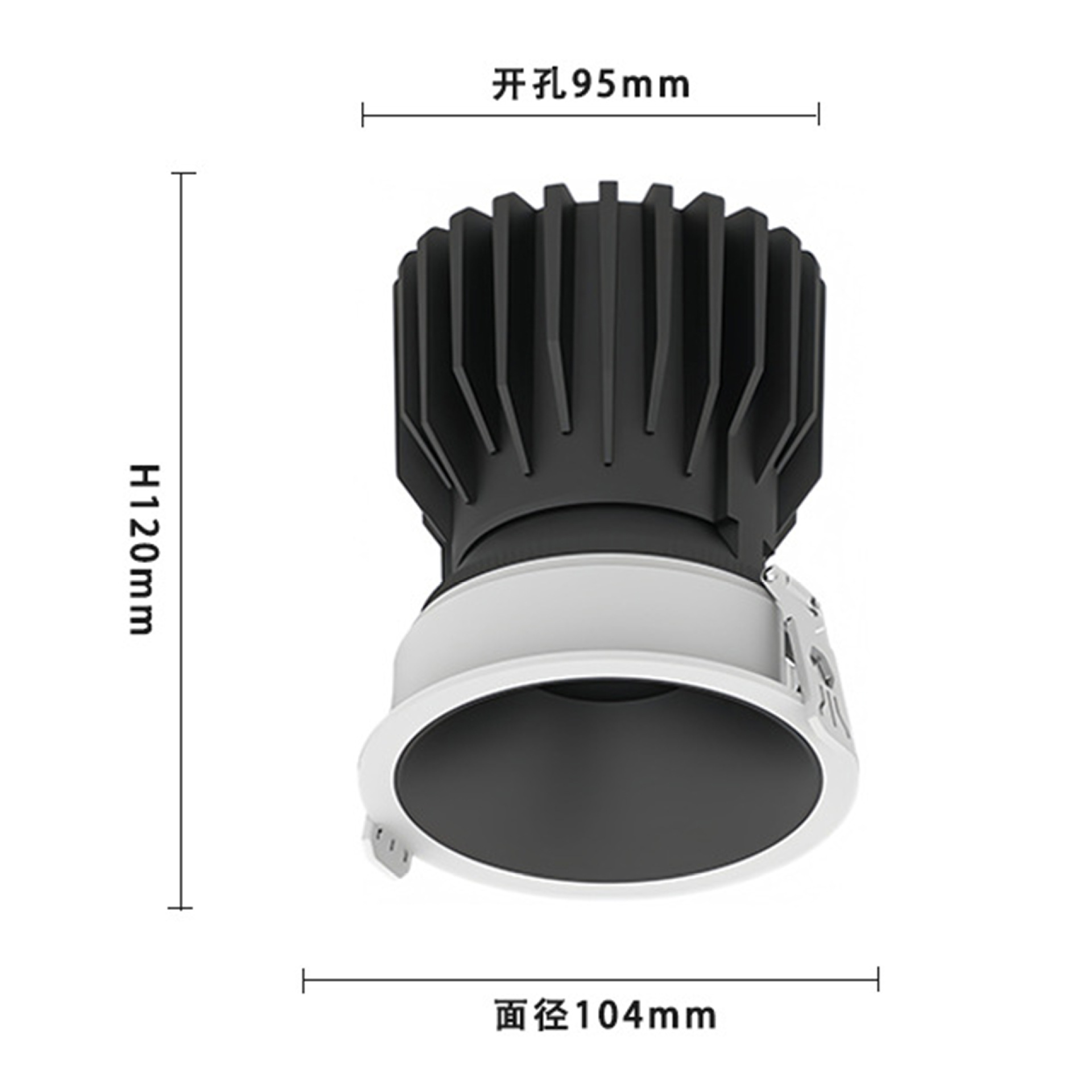 alta visualización y profundidad escondido anti-deslumbrante foco cob hogar sala de estar incrustado led downlight todo el espectro lavado pared sin lámpara principal image 9