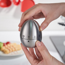 60分钟鸡蛋计时器厨房烘焙煮饭家用定时提醒器不锈钢跨境热销time